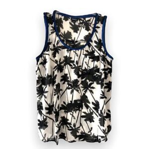 𝅺NWT Torrid Georgette sheer tank top palm trees chiffon summer Women’s Size 2x